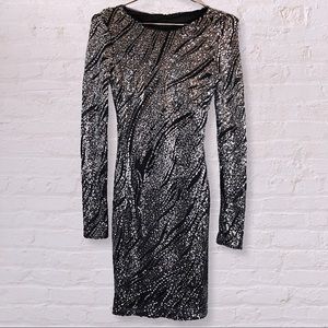 Exclusive Sparkly Silver Sequin Aqua Dress Size 0